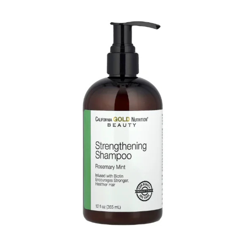 California Gold Nutrition Beauty Strengthening Shampoo, Biotin, Rosemary Mint, 12 fl oz (355 ml) in Pakistan | Imported from USA | Premium Biotin Shampoo for Hair Strengthening, Scalp Care, Nourishment & Healthy-Looking Hair | Order Now at OSHIP.PK