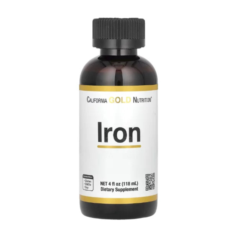 California Gold Nutrition, Iron, as Ferrous Bisglycinate Chelate and Yellow Dock Root, 4 fl oz (118 ml) in Pakistan