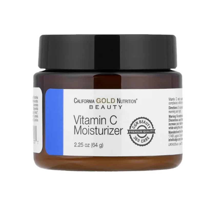 California Gold Nutrition, Vitamin C Moisturizer, Enhanced Brightening Lightweight Cream, 2.25 oz (64 g) in Pakistan