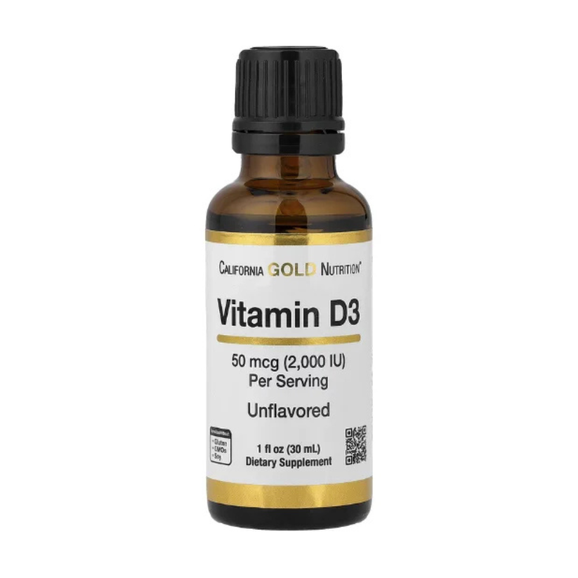 California Gold Nutrition, Vitamin D3, Unflavored, 50 mcg (2,000 IU), 1 fl oz (30 ml) in Pakistan