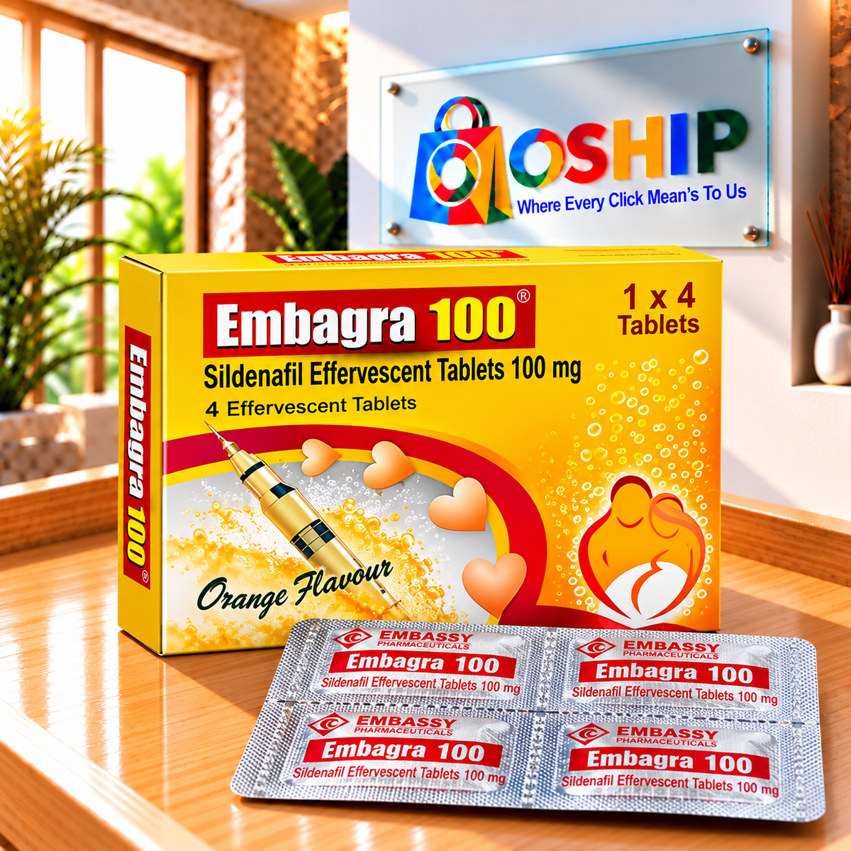 Embagra 100 Effervescent Tablets in Pakistan