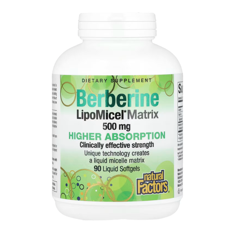 Natural Factors, Berberine LipoMicel Matrix, 500 mg, 90 Liquid Softgels in Pakistan