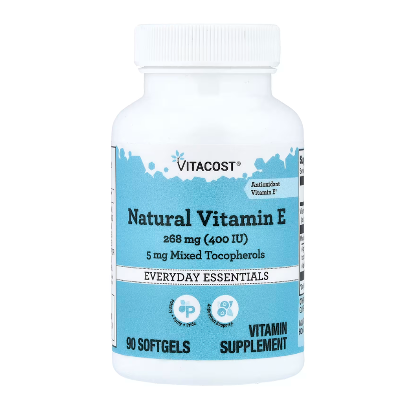 Vitacost, Everyday Essentials, Natural Vitamin E, 268 mg, (400 IU) 90 Softgels in Pakistan