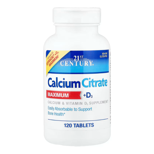 21st Century, Calcium Citrate + D3 Maximum, 120 Tablets in Pakistan