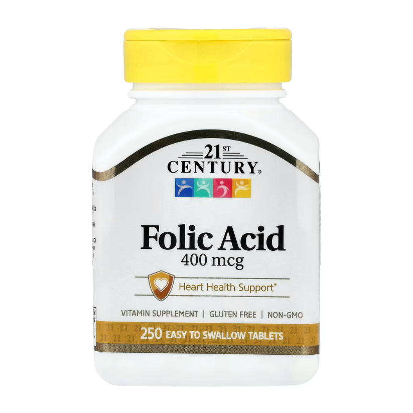 21st Century, Folic Acid, 400 mcg, 250 Easy to Swallow Tablets in Pakistan