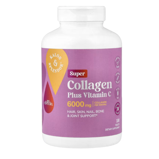 21st Century, Kalos & Splendor™, Super Collagen Plus Vitamin C, 6000 mg, 180 Tablets in Pakistan