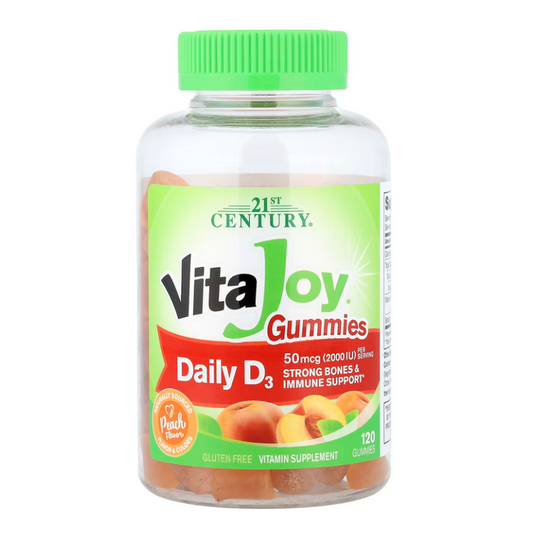 21st Century, VitaJoy® Daily D3 Gummies, Peach, 120 Gummies in Pakistan