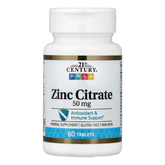 21st Century, Zinc Citrate, 50 mg, 60 Tablets in Pakistan