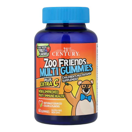 21st Century, Zoo Friends® Multi Gummies, Plus Extra C, Great Tasting Fruit, 60 Gummies in Pakistan