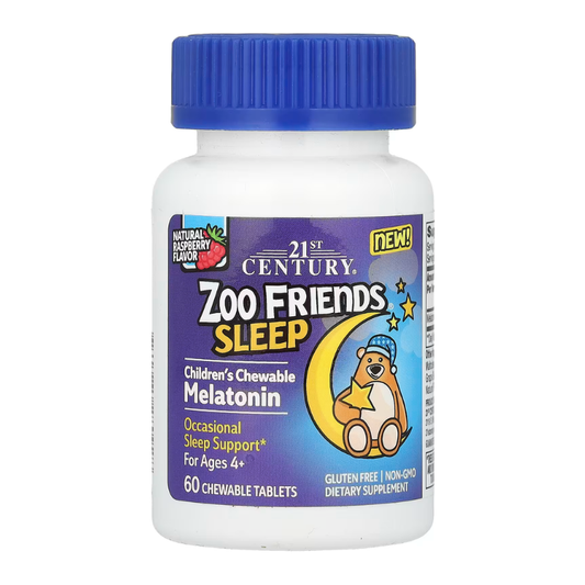 21st Century, Zoo Friends Sleep, Children's Chewable Melatonin, Ages 4+, Raspberry, 60 Chewable Tablets in Pakistan