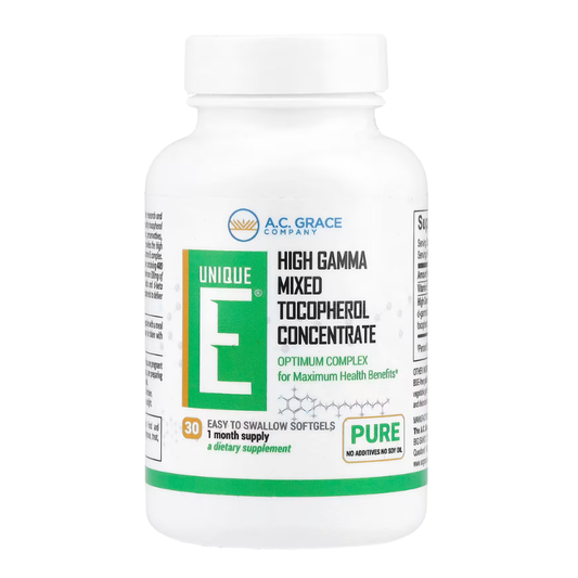 A.C. Grace Company, Unique E®, High Gamma Mixed Tocopherol Concentrate, 30 Softgels in Pakistan