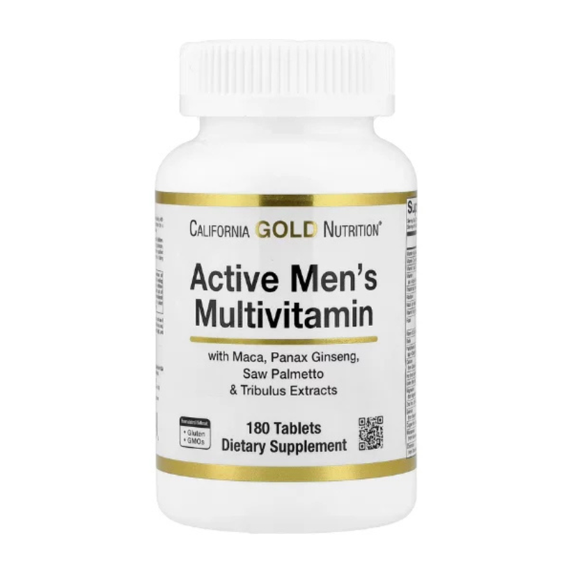 California Gold Nutrition, Active Men's Multivitamin with Panax Ginseng Extract 180 Tablets in Pakistan