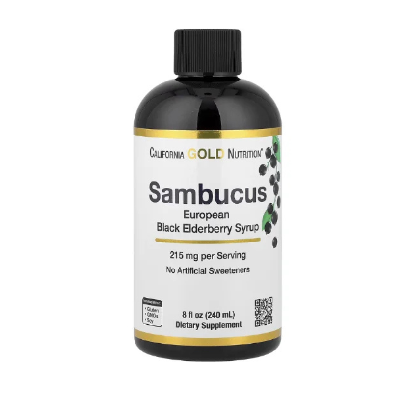 California Gold Nutrition, Adult Sambucus Elderberry Syrup, 8 fl oz (240 ml) in Pakistan