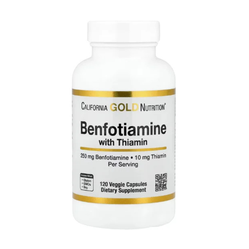 California Gold Nutrition, Benfotiamine with Thiamine, 250 mg, 120 Veggie Capsules in Pakistan