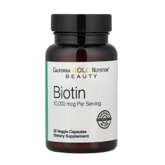California Gold Nutrition, Biotin, 10,000 mcg, 30 Veggie Capsules in Pakistan