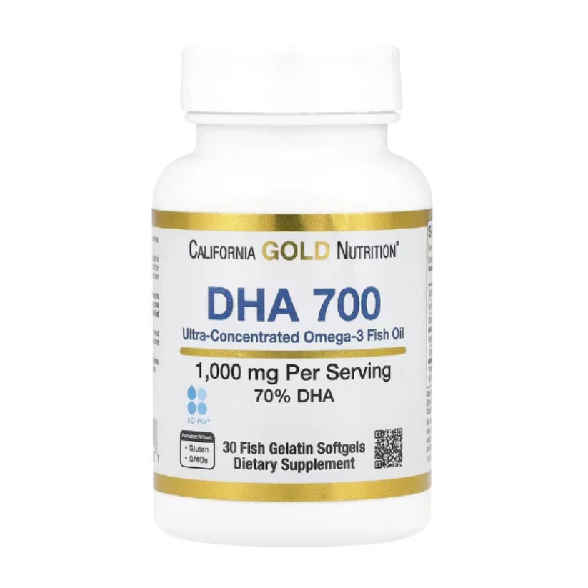 California Gold Nutrition, DHA 700 Fish Oil, 1,000 mg, 30 Fish Gelatin Softgels in Pakistan