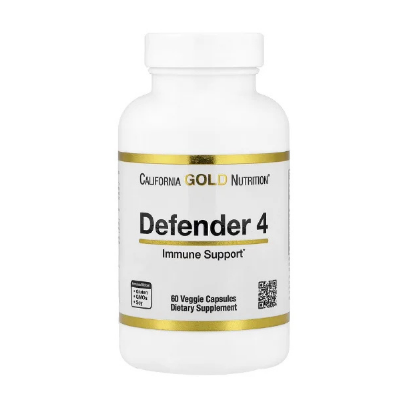 California Gold Nutrition, Defender 4, with Vitamin C, Vitamin D, Zinc & Selenium, 60 Veggie Capsules in Pakistan