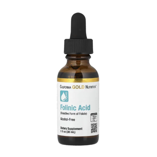 California Gold Nutrition, Folinic Acid, Alcohol Free, 1 fl oz (30 ml) in Pakistan