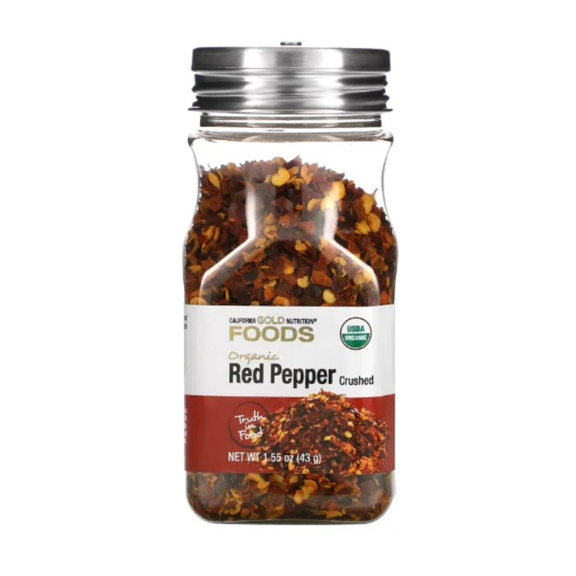 California Gold Nutrition, Foods, Organic Crushed Red Pepper, 1.55 oz (43 g) in Pakistan