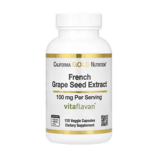 California Gold Nutrition, French Grape Seed Extract, Vitaflavan®, 100 mg, 120 Veggie Capsules in Pakistan