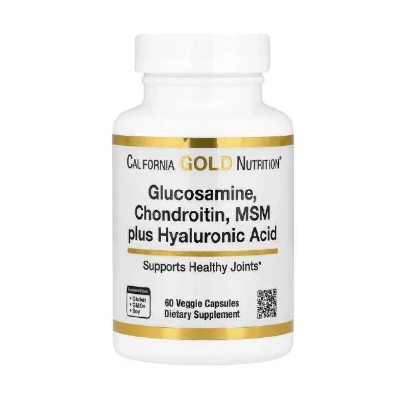 California Gold Nutrition, Glucosamine, Chondroitin, MSM plus Hyaluronic Acid, 60 Veggie Capsules in Pakistan