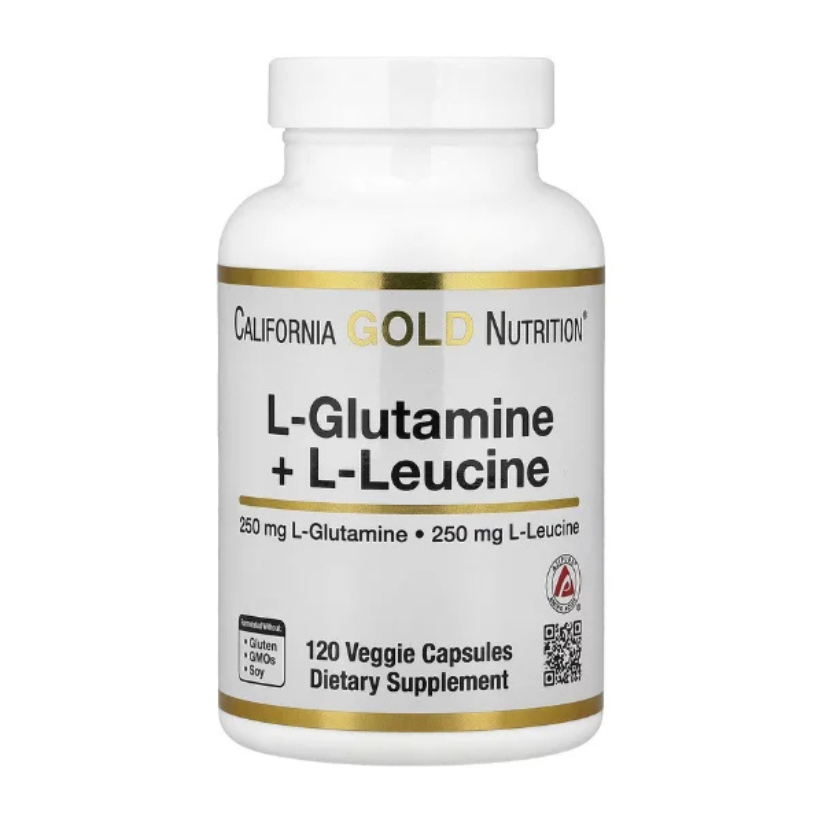 California Gold Nutrition, L-Glutamine + L-Leucine, 120 Veggie Capsules in Pakistan