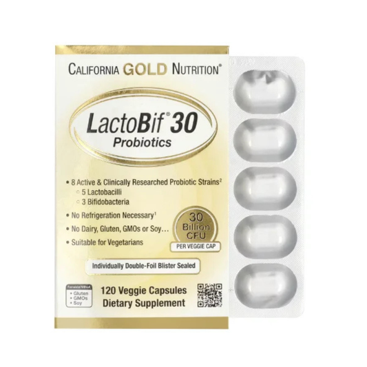 California Gold Nutrition, LactoBif® 30 Probiotics, 30 Billion CFU, 120 Capsules in Pakistan