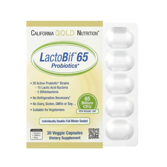 California Gold Nutrition, LactoBif® 65 Probiotics, 30 Capsules in Pakistan