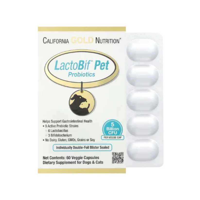 California Gold Nutrition, LactoBif® Pet Probiotics, 5 Billion CFU, 60 Capsules in Pakistan