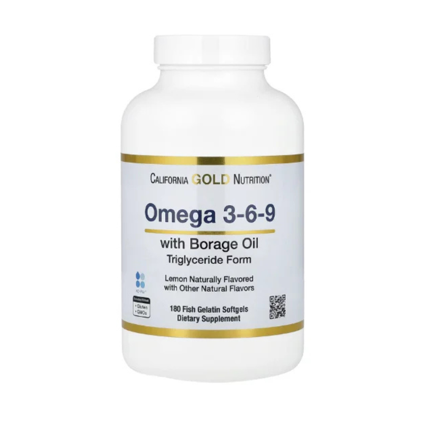 California Gold Nutrition, Omega 3-6-9s, with Omega-3 Fish Oil 180 Fish Gelatin Softgels in Pakistan