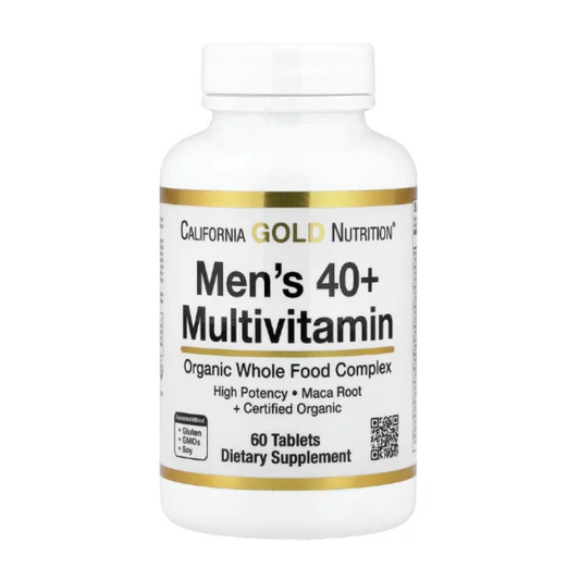 California Gold Nutrition, Organic Whole Food Men's 40+ Multivitamin 60 Tablets in Pakistan