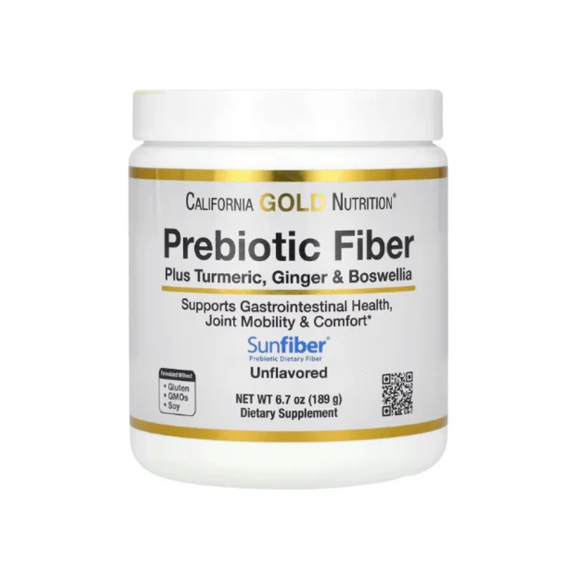 California Gold Nutrition, Prebiotic Fiber Plus Turmeric Extract, 6.7 oz (189 g) in Pakistan