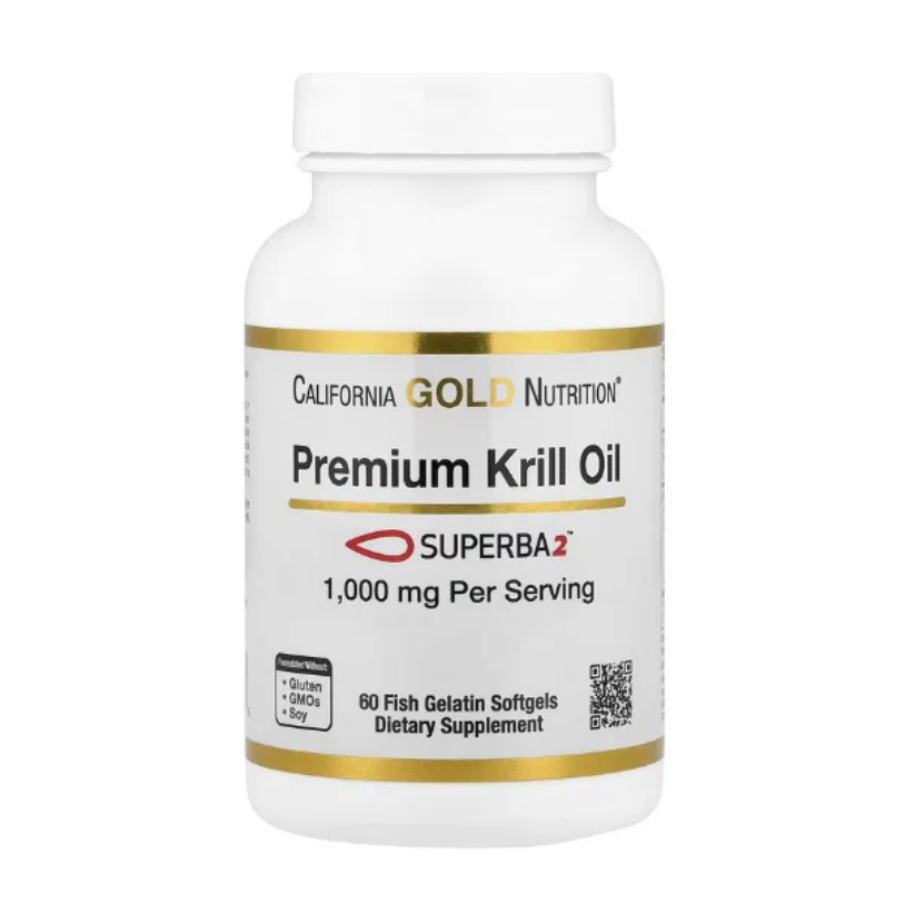 California Gold Nutrition, Premium Krill Oil with Superba2™, 1,000 mg, 60 Softgels in Pakistan
