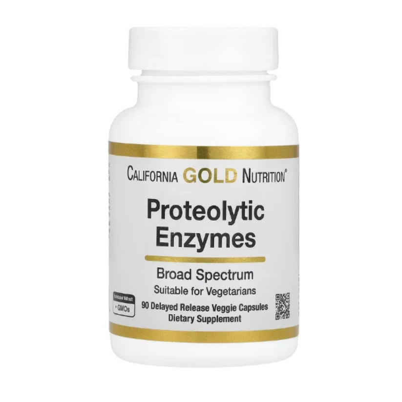 California Gold Nutrition, Proteolytic Enzymes, 90 Delayed Release Veggie Capsules in Pakistan