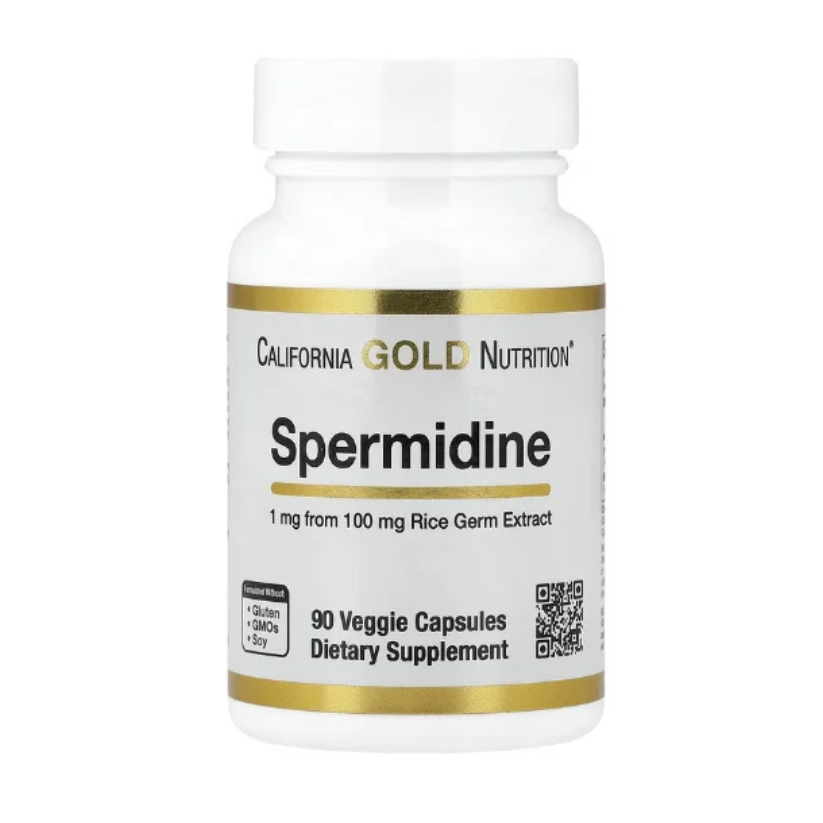 California Gold Nutrition, Spermidine, Rice Germ Extract, 1 mg, 90 Veggie Capsules in Pakistan