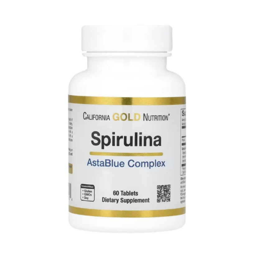 California Gold Nutrition, Spirulina, Organic AstaBlue Complex Blend, 60 Tablets in Pakistan
