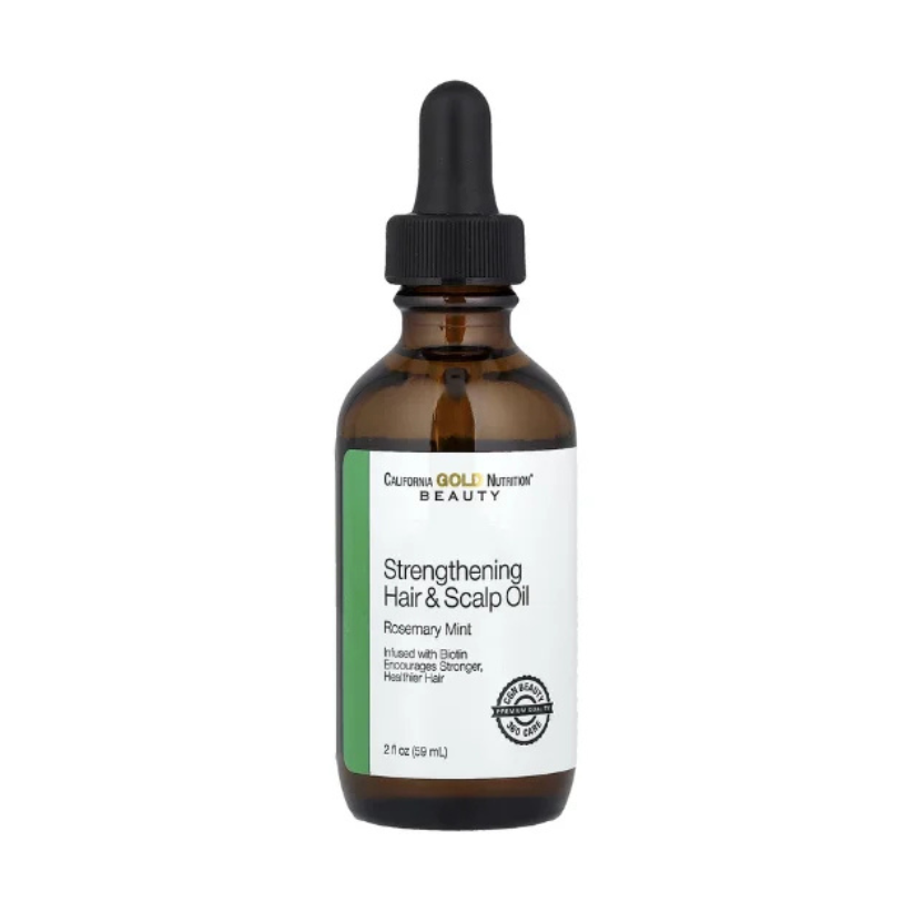 California Gold Nutrition, Strengthening Hair & Scalp Oil, Biotin, Rosemary Mint, 2 fl oz (59 ml) in Pakistan