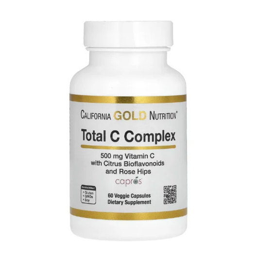 California Gold Nutrition, Total C Complex with Ascorbic Acid, 500 mg, 60 Veggie Capsules in Pakistan