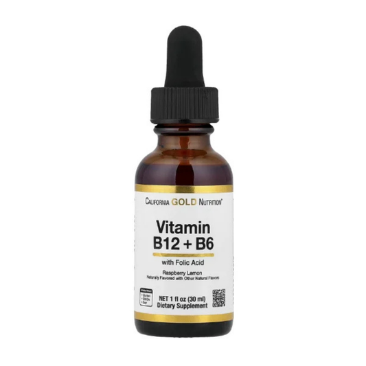 California Gold Nutrition, Vitamin B12 as Cyanocobalamin & Vitamin B6 1 fl oz (30 ml) in Pakistan