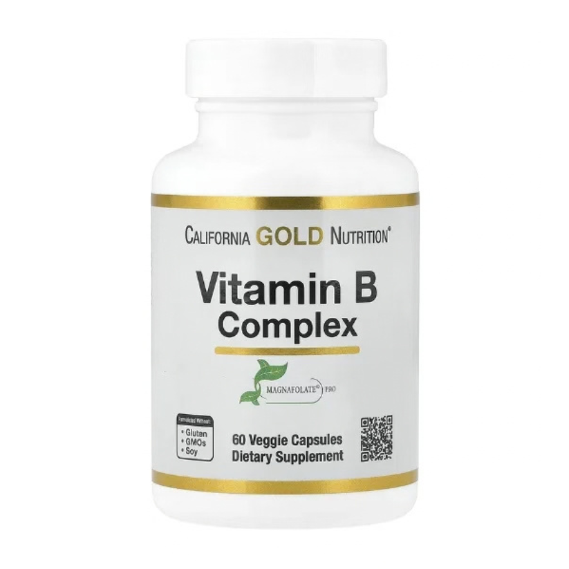 California Gold Nutrition, Vitamin B Complex with Folate, Biotin, 60 Capsules in Pakistan