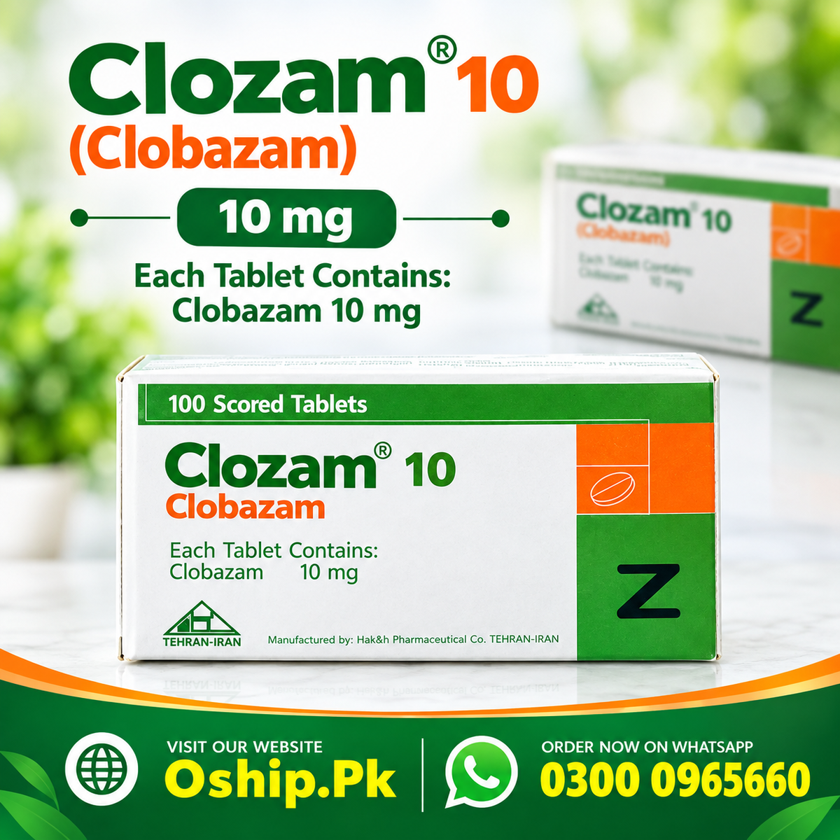 Clobazam 10 mg Tablet (Clobazam) in Pakistan