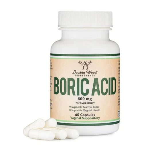 Double Wood Supplements Boric Acid 600 Mg, Suppositories 60 Capsules in Pakistan