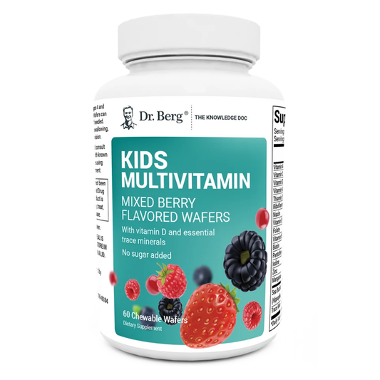 Dr. Berg Kids Multivitamin No Sugar Added – Mixed Berry Chewable Vitamin – 60 Wafers in Pakistan