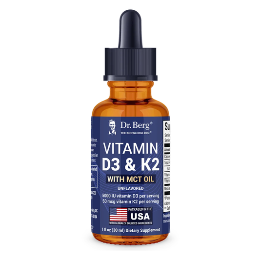 Dr. Berg Vitamin D3 and K2 Liquid with MCT Oil – Unflavored – 1 fl oz in Pakistan