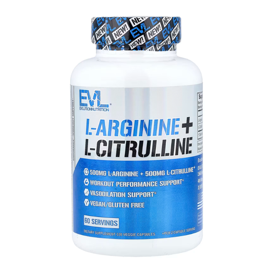 EVLution Nutrition, L-Arginine + L-Citrulline, 120 Veggie Capsules in Pakistan