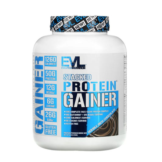 EVLution Nutrition, Stacked Protein Gainer, Double Rich Chocolate, 6 lbs (2.72 kg) in Pakistan