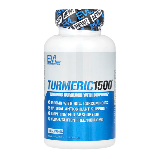 EVLution Nutrition, Turmeric 1500®, Turmeric Curcumin with BioPerine®, 90 Veggie Capsules in Pakistan
