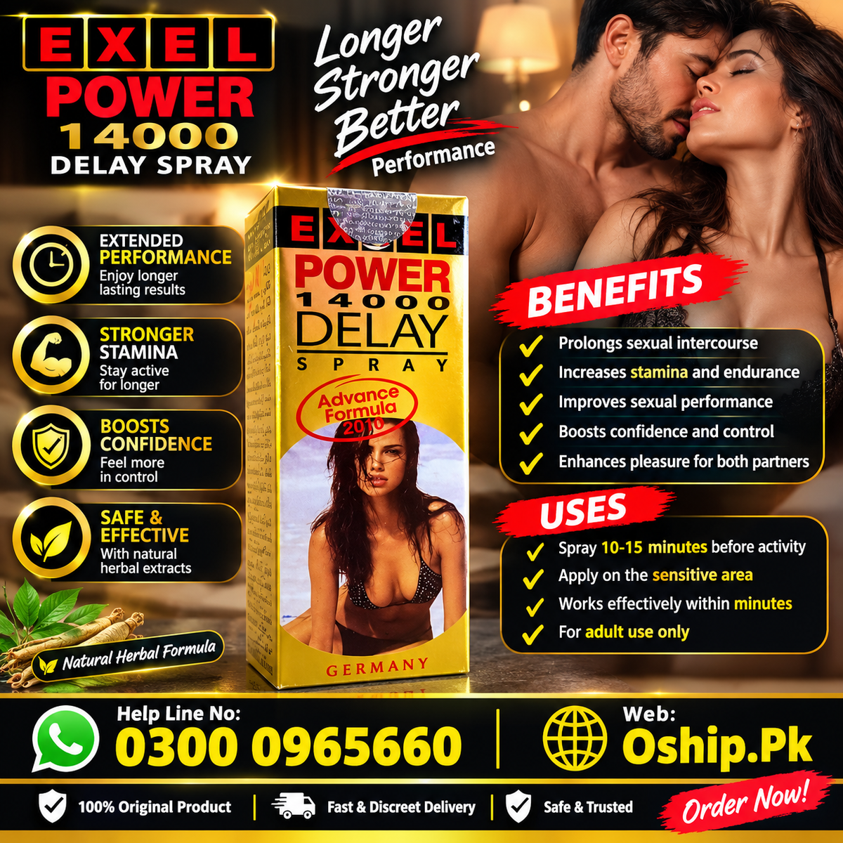 Excel Power 14000 Delay Spray in Pakistan