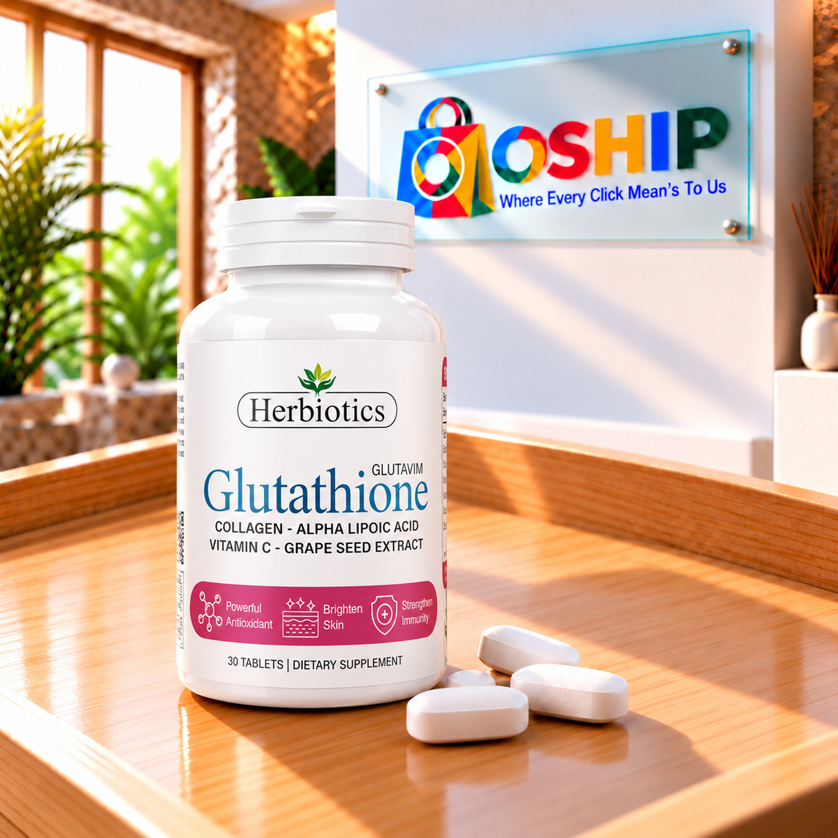 Herbiotics Glutavim - Glutathione Tablets in Pakistan