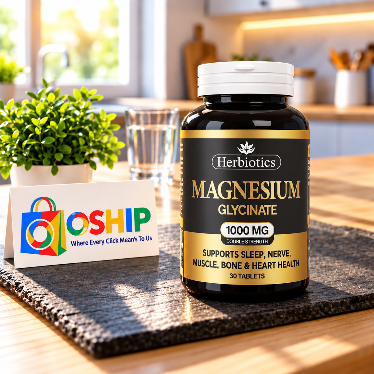 Herbiotics Magnesium Glycinate 1000mg (Double Strength) Tablets in Pakistan